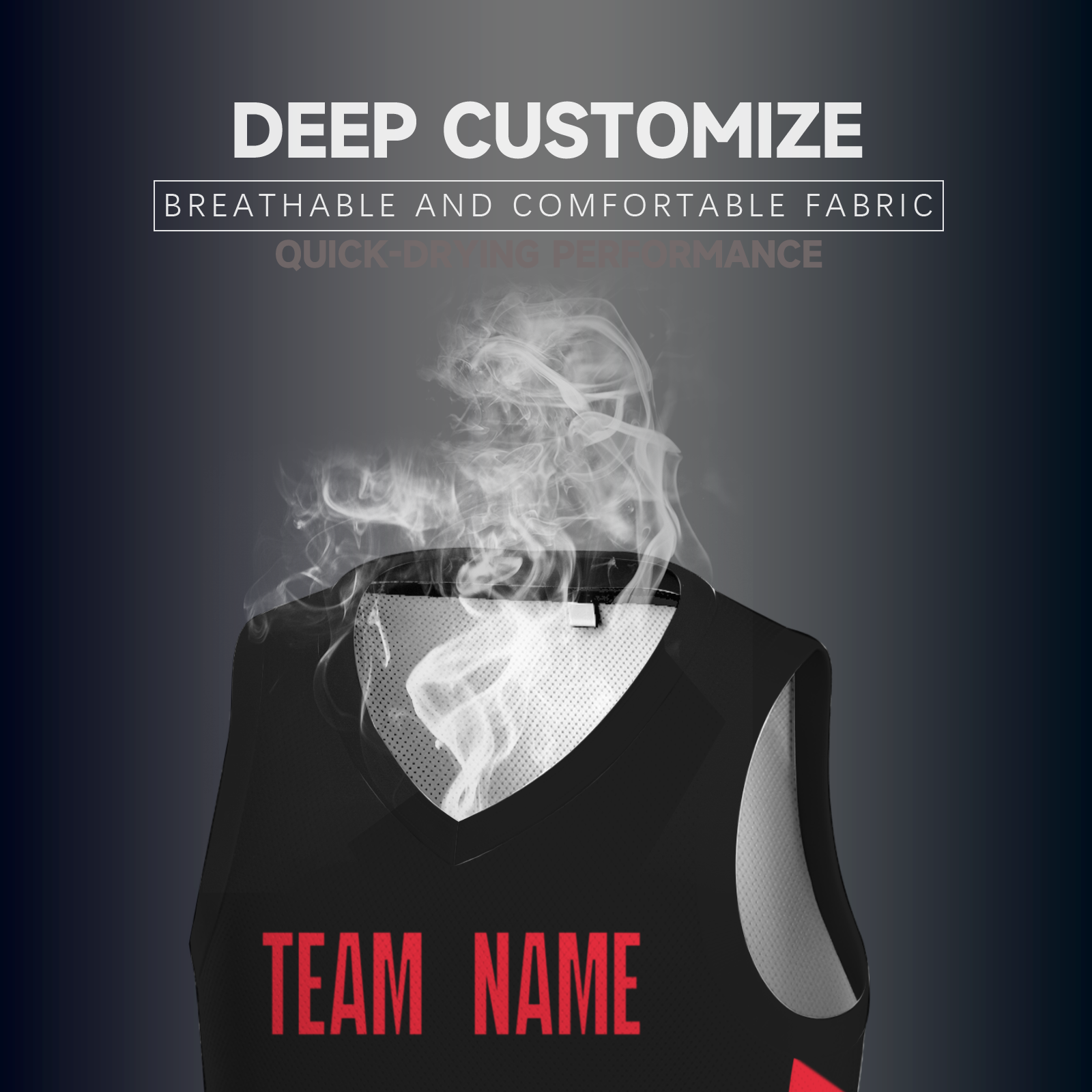 Custom Black Red-Black Authentic V-Neck Basketball Jersey