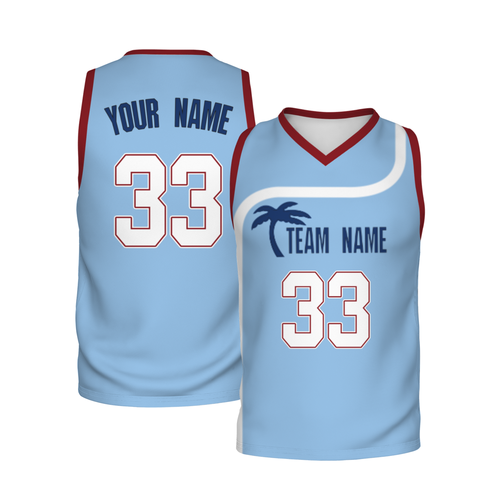 Custom Turquoise White Orange Authentic Coconut Tree Basketball Jersey