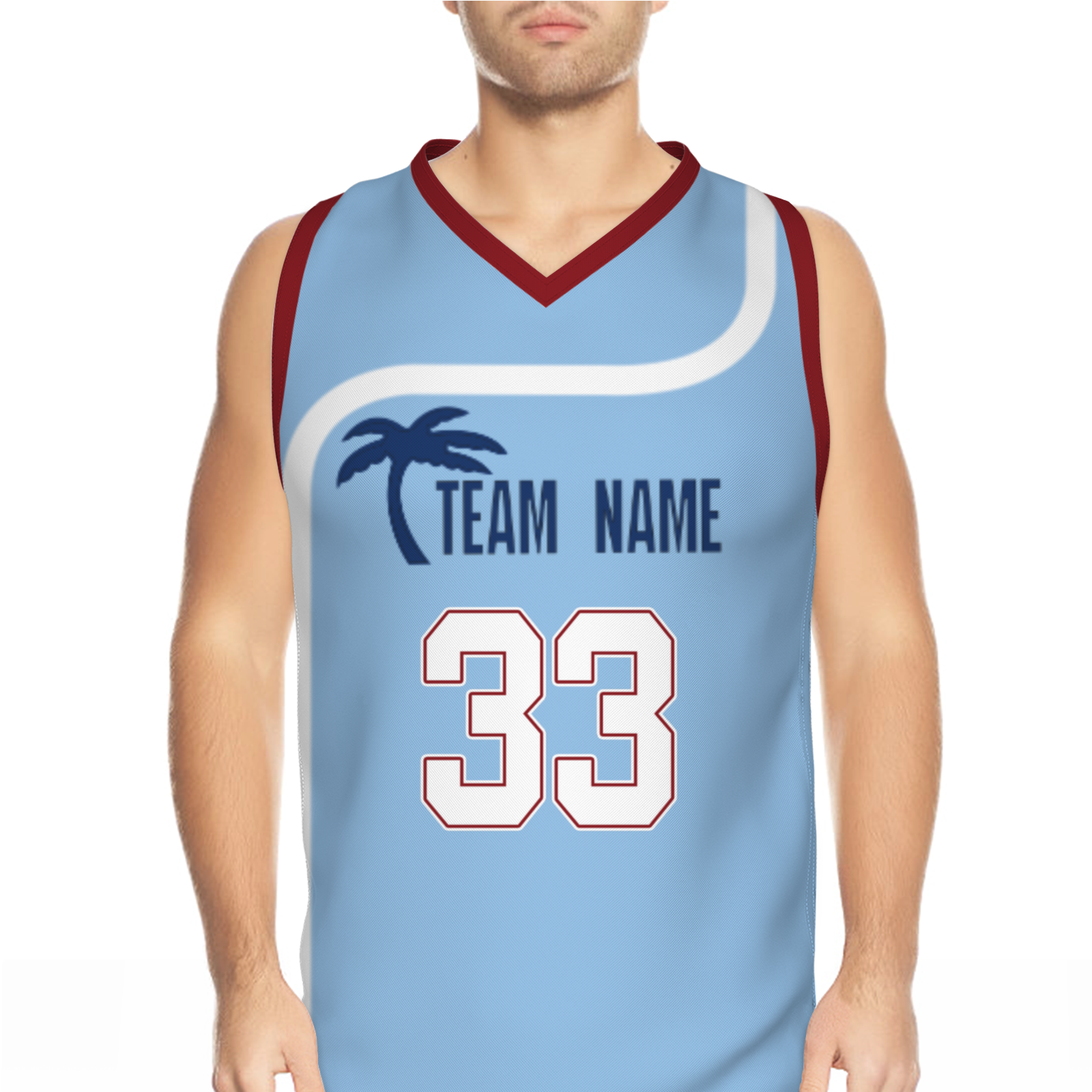 Custom Turquoise White Orange Authentic Coconut Tree Basketball Jersey