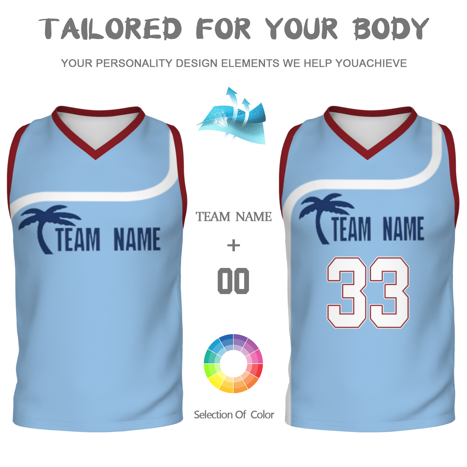 Custom Turquoise White Orange Authentic Coconut Tree Basketball Jersey