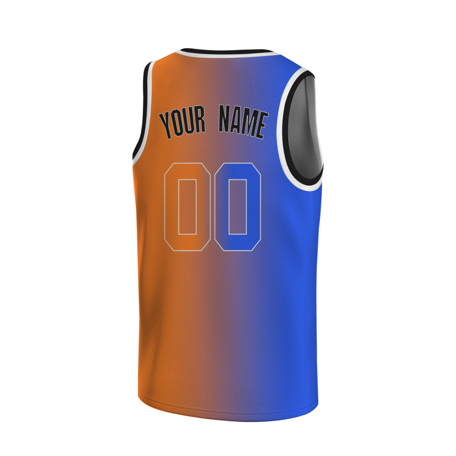 Custom Bluish Violet-Orange White Authentic Split Fashion Basketball Jersey