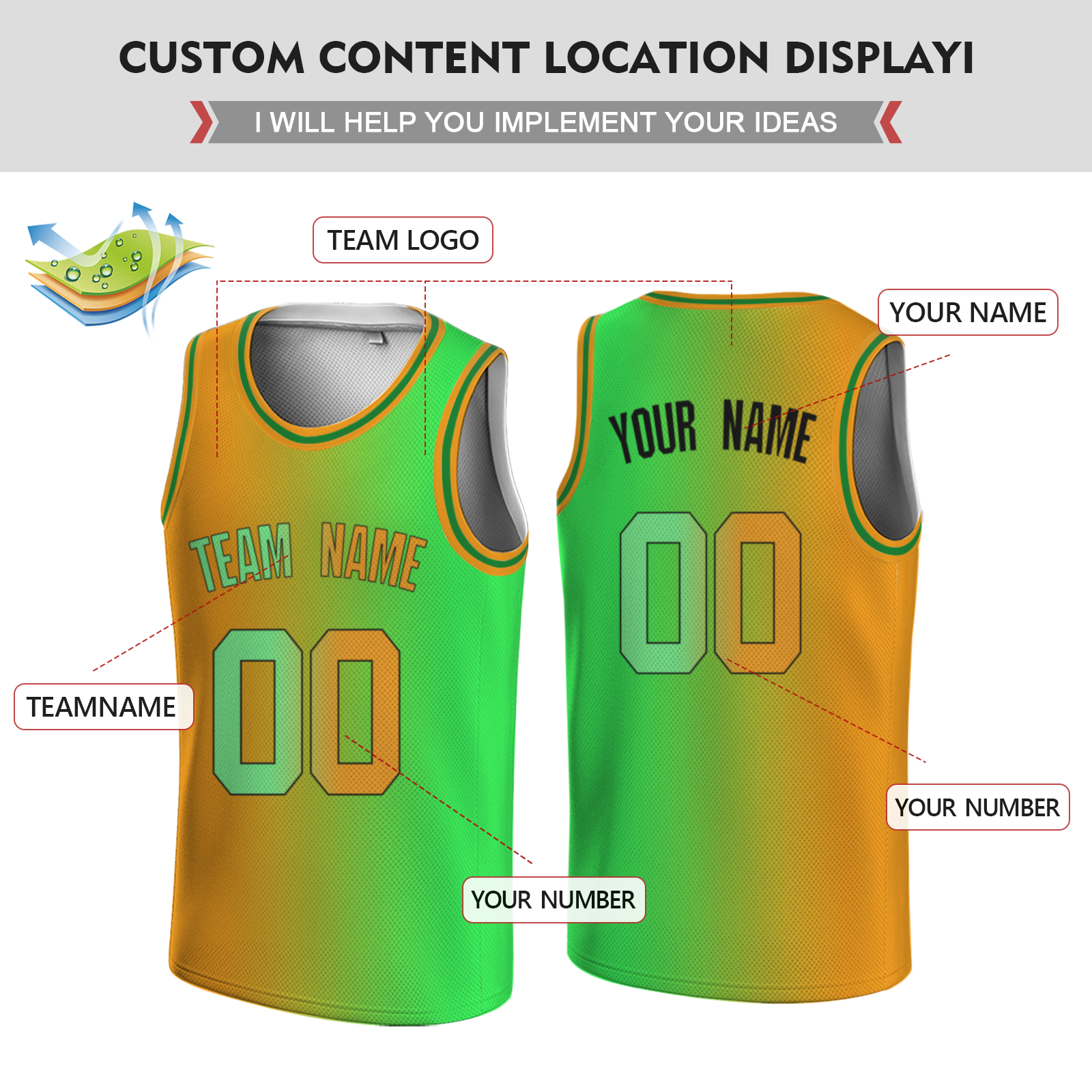 Custom Yellow-Blueviolet Black Authentic Split Fashion Round Neck Basketball Jersey