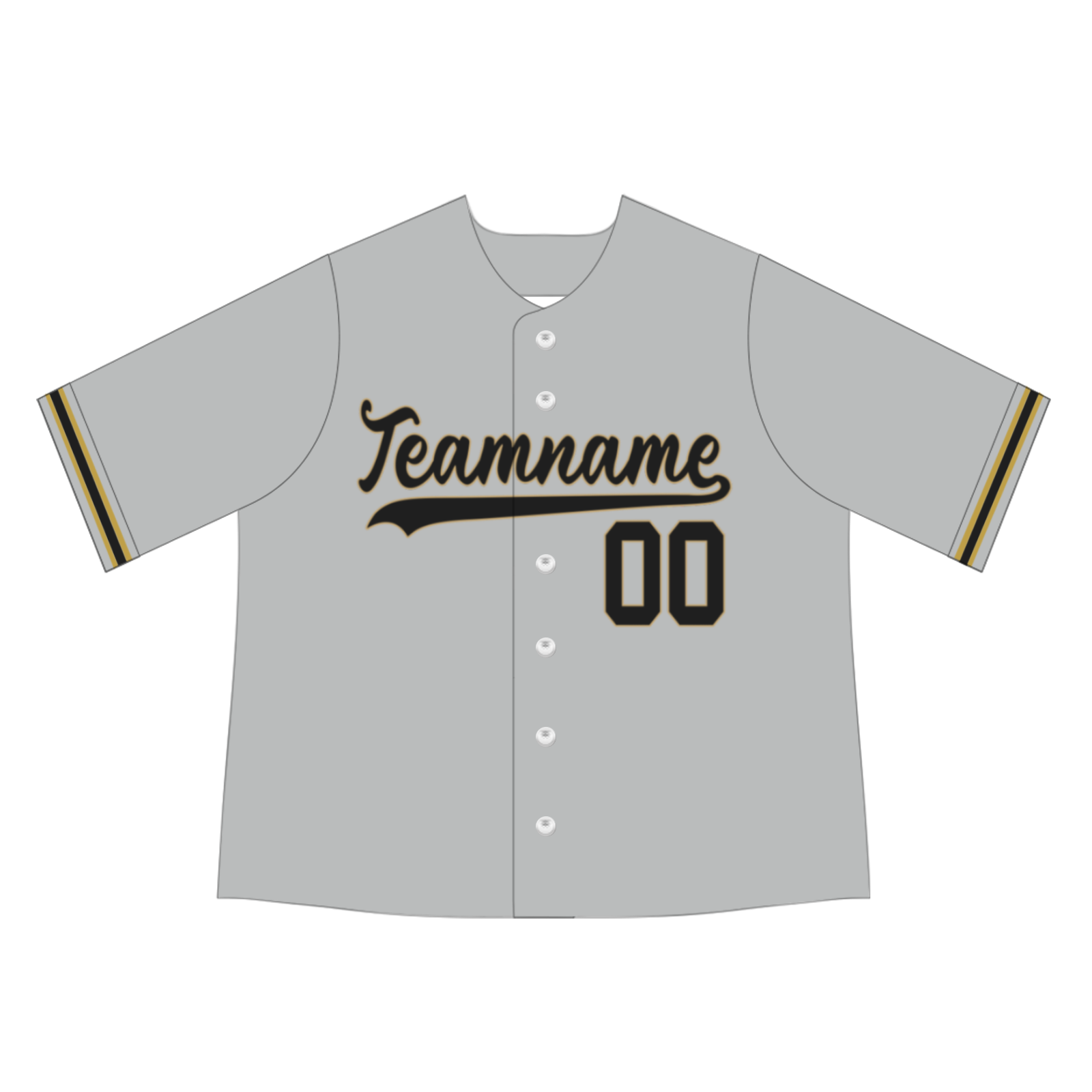 Custom Gray Black-Old Gold Authentic Baseball Jersey