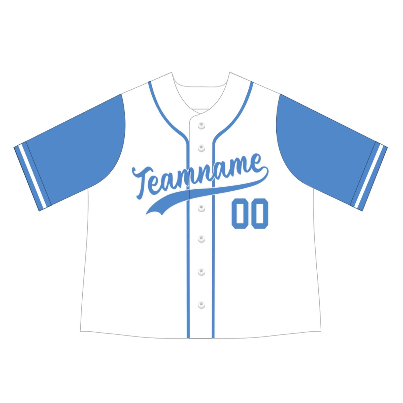 Custom White Sky Blue Authentic Two Tone Baseball Jersey