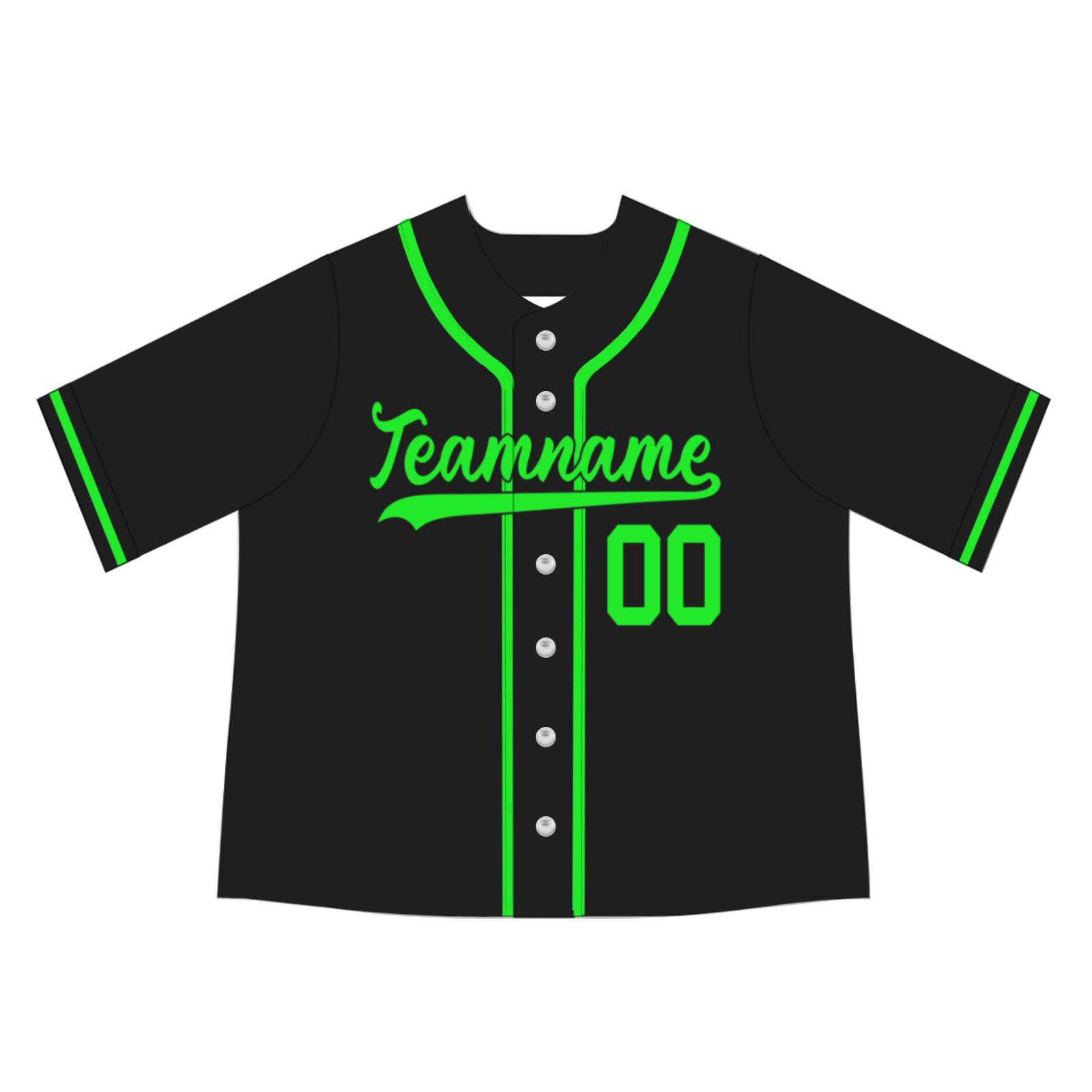 Custom Black Fluorescent Green-Black Authentic Baseball Jersey