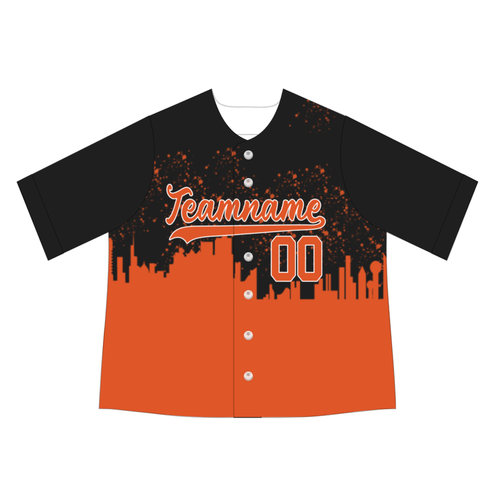 Custom Black Orange-White Authentic City's Reflection Baseball Jersey