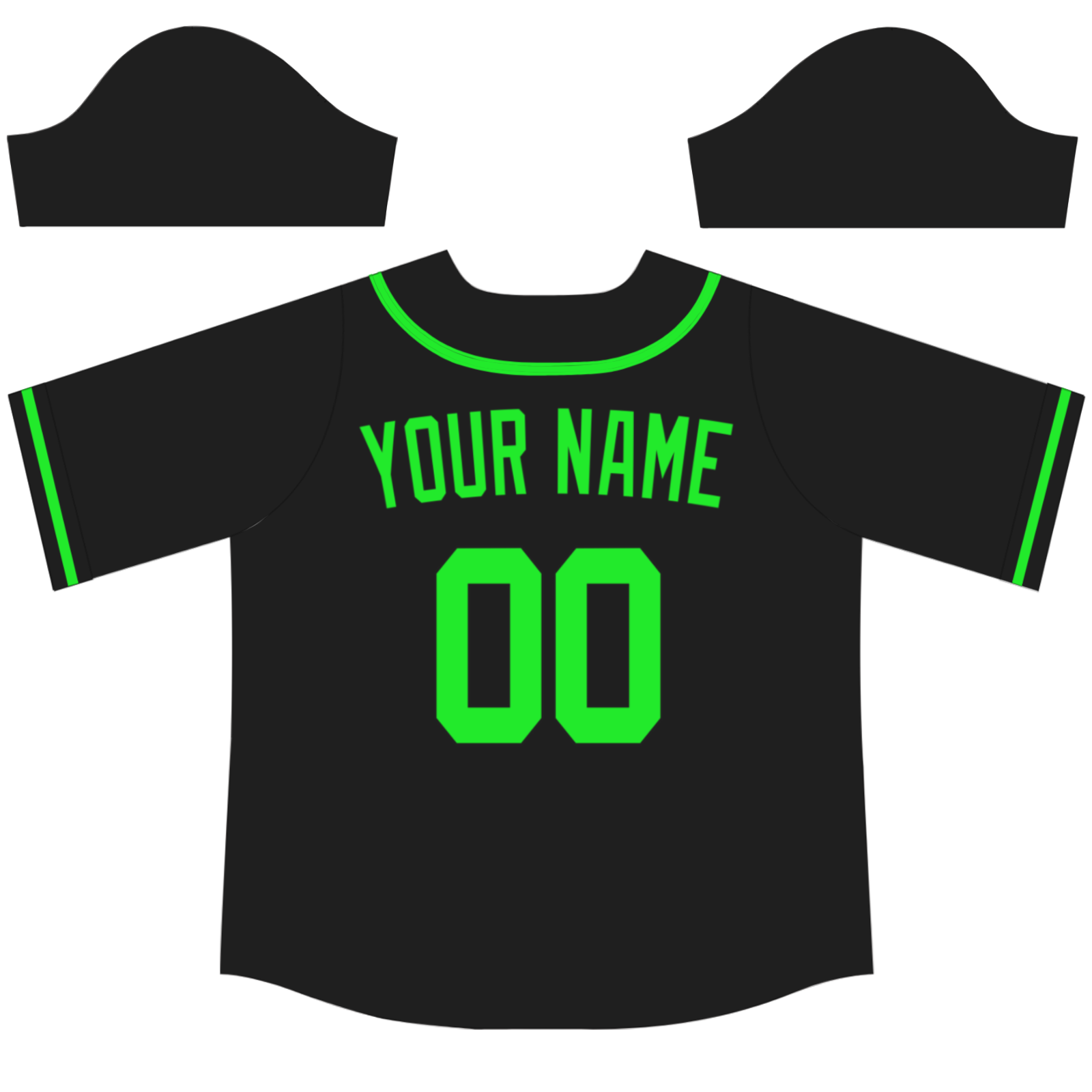 Custom Black Fluorescent Green-Black Authentic Baseball Jersey