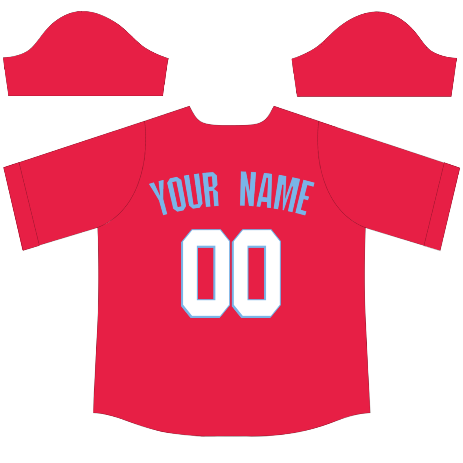 Custom Red White-Blue 3D Authentic Baseball Jersey