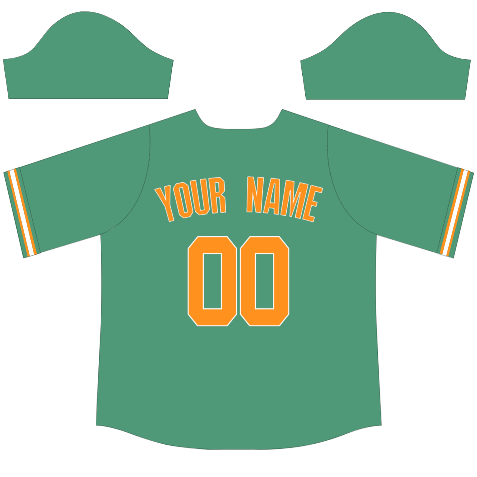 Custom Deep Mint Green Orange-White Authentic Baseball Jersey