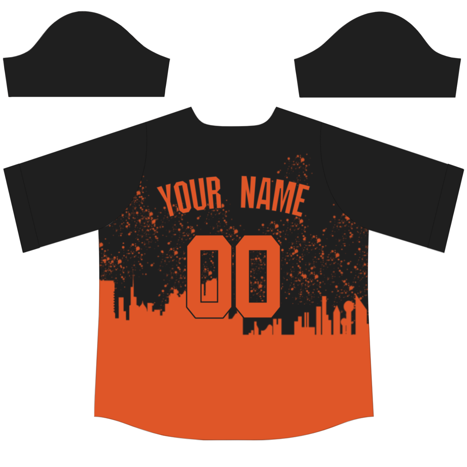 Custom Black Orange-White Authentic City's Reflection Baseball Jersey