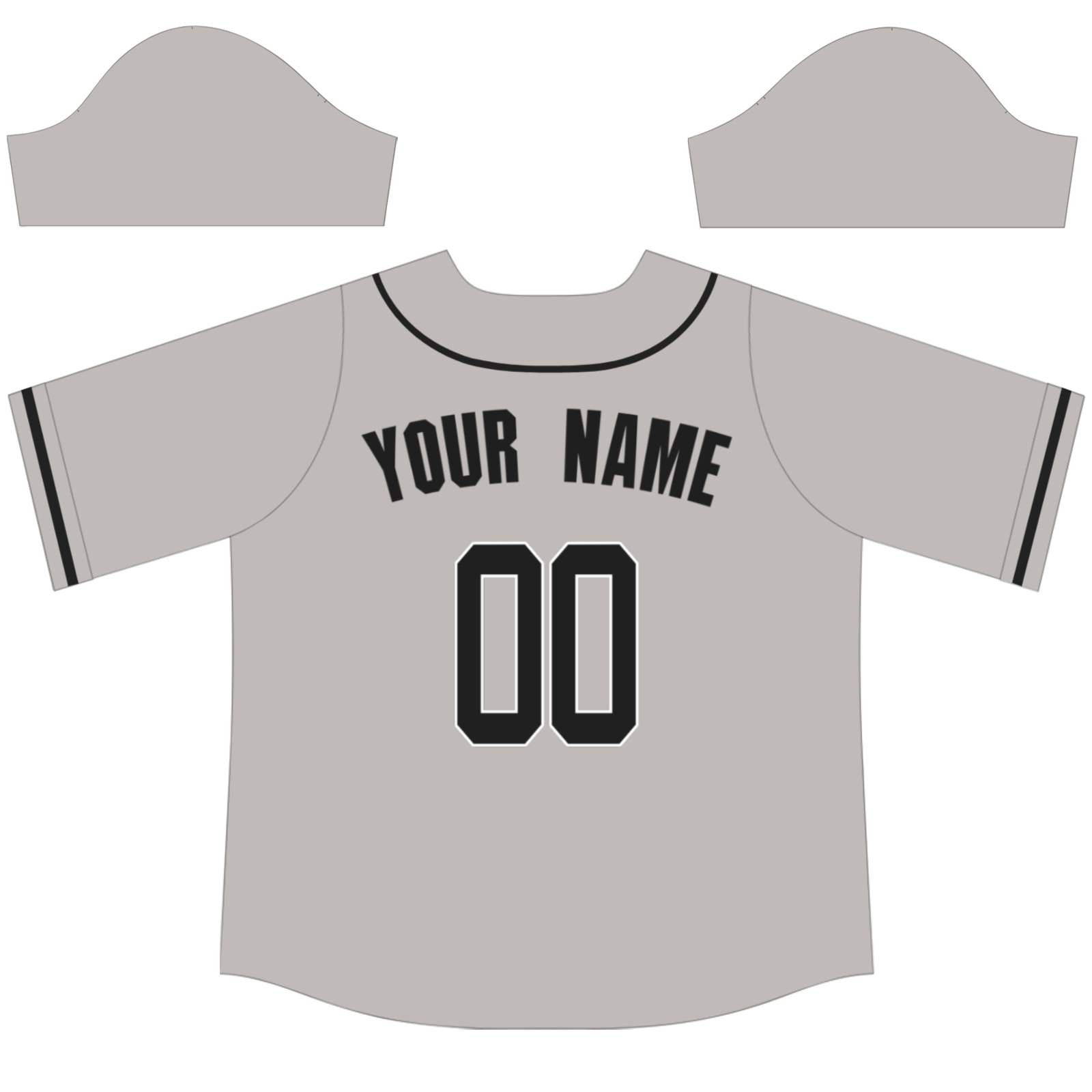 Custom Gray Black-White Authentic Sandlot Baseball Jersey