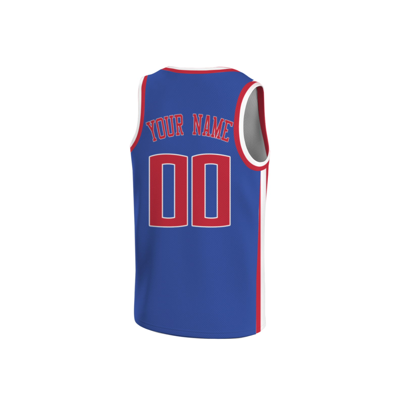 Custom Bluish Violet Red-White Authentic V-Neck Basketball Jersey