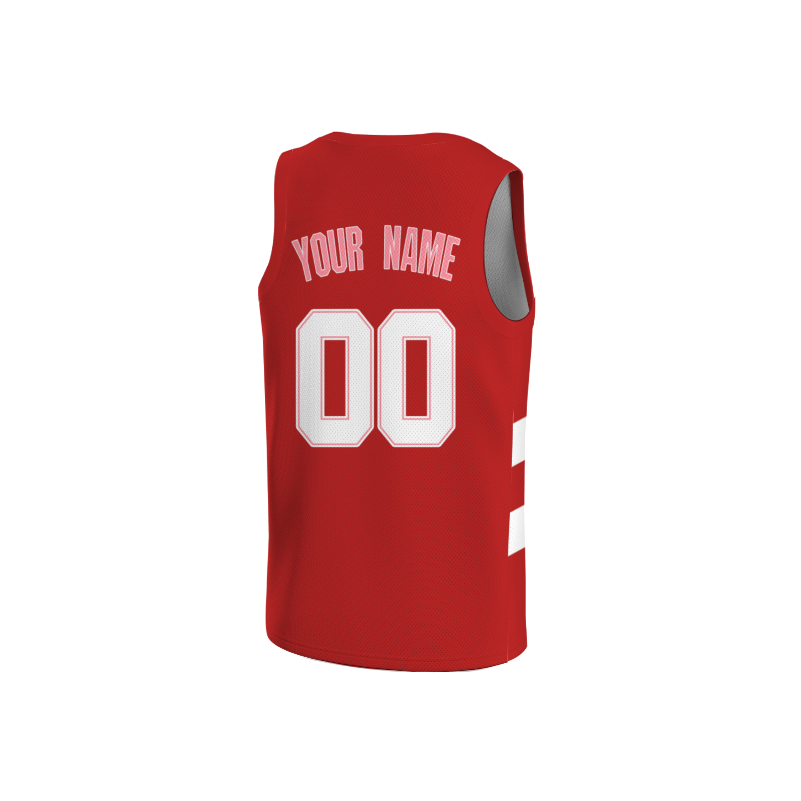 Custom Red Black-White Two Tone Authentic V-Neck Basketball Jersey