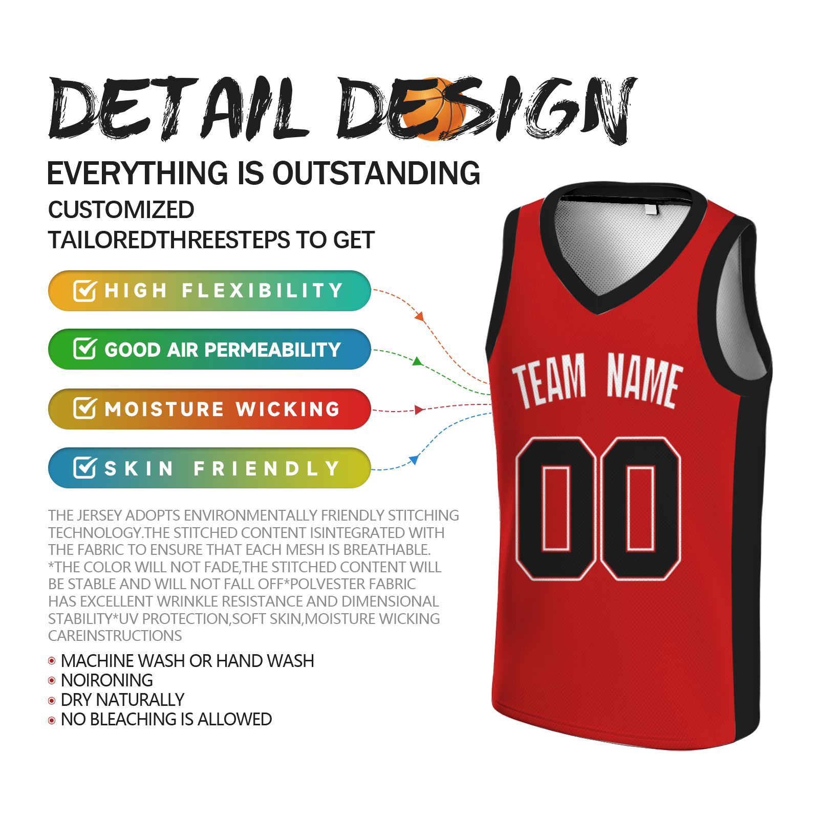 Custom Red Black-White Two Tone Authentic V-Neck Basketball Jersey