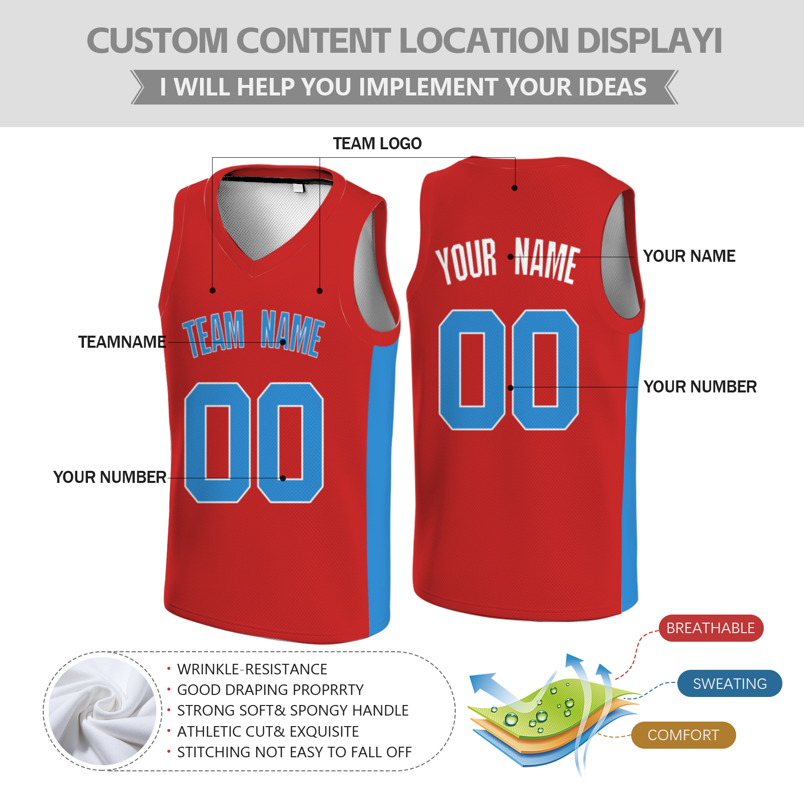 Custom Red Black-White Two Tone Authentic V-Neck Basketball Jersey