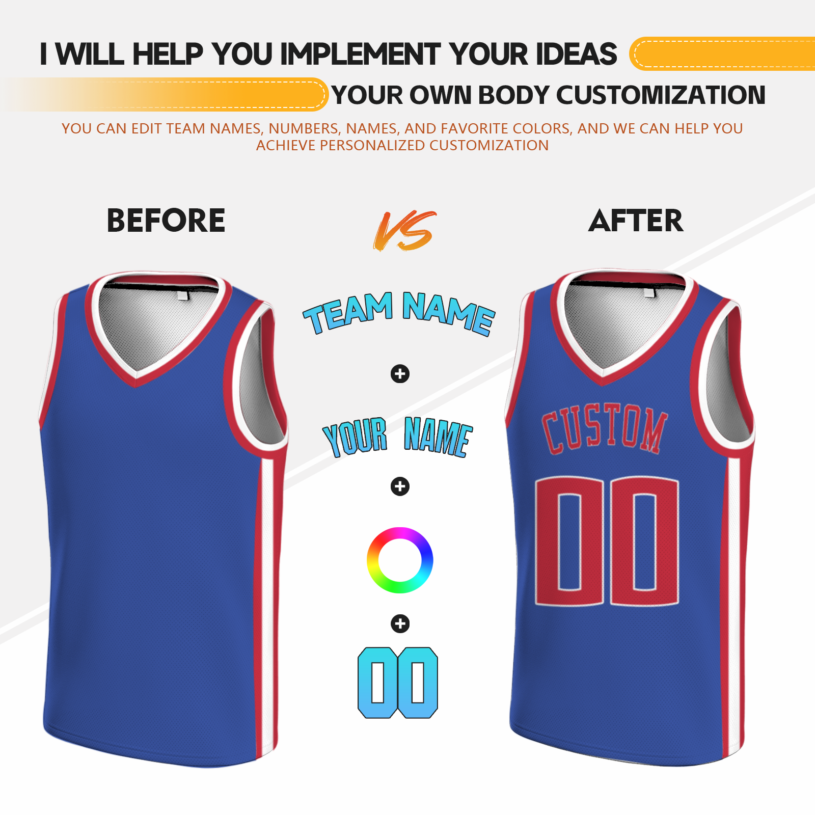 Custom Bluish Violet Red-White Authentic V-Neck Basketball Jersey