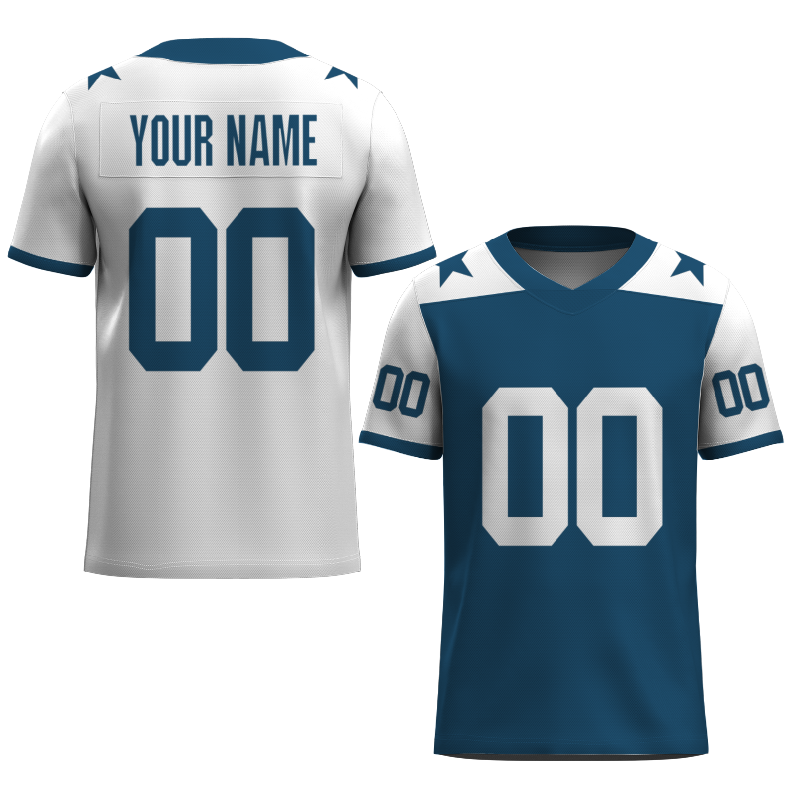 Custom Red White-Orange Authentic Football Jersey