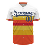 Custom White Yellow Stripes Drak Gray Authentic Baseball Jersey