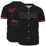 Custom Black Black-White Authentic Baseball Jersey