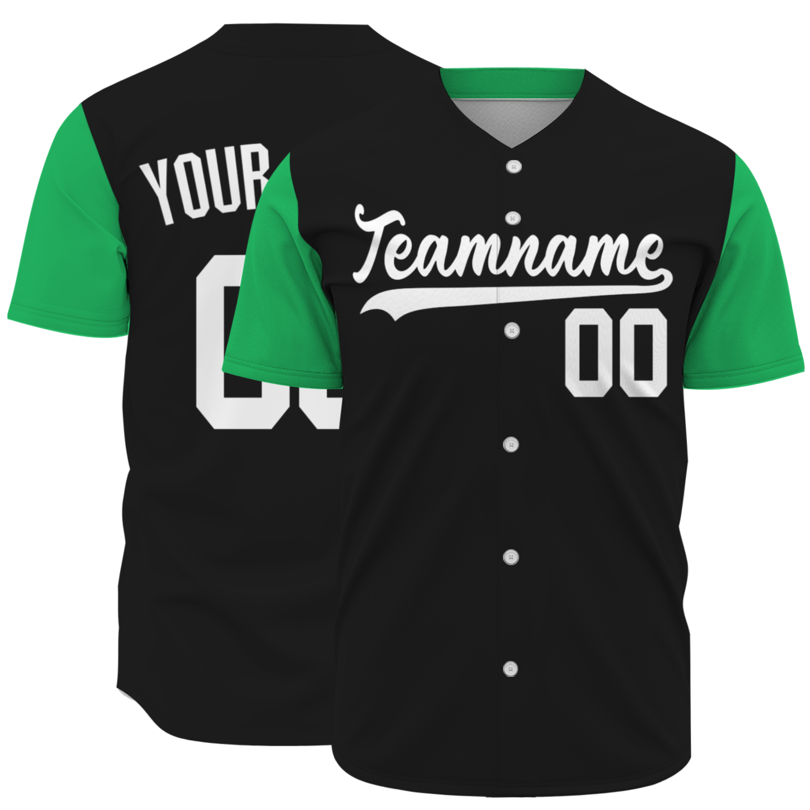 Custom Black White-Black Authentic Two Tone Baseball Jersey