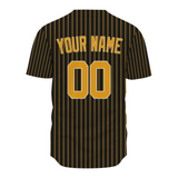 Custom Black Orange Pinstripe Orange-White Authentic Baseball Jersey