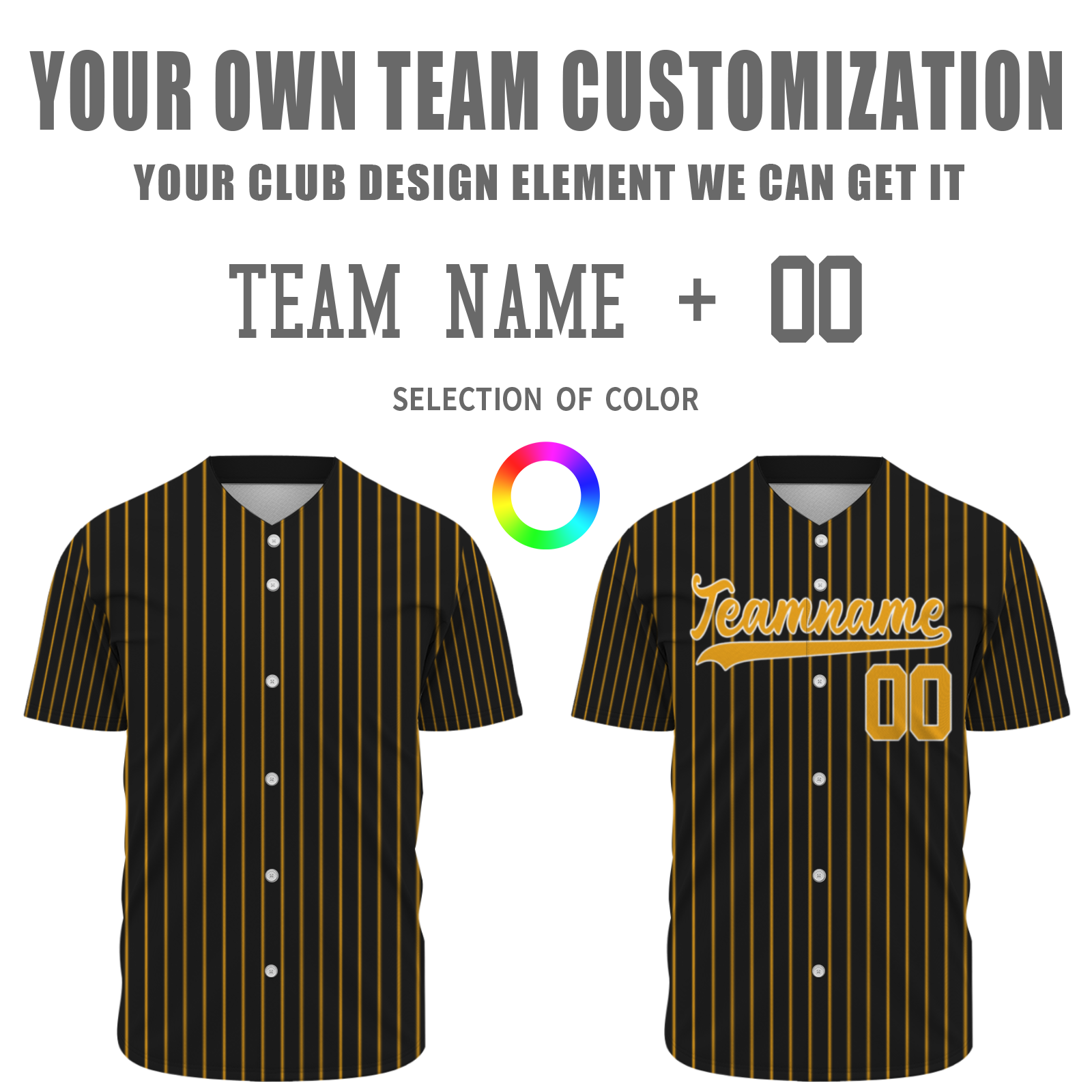 Custom Black Orange Pinstripe Orange-White Authentic Baseball Jersey