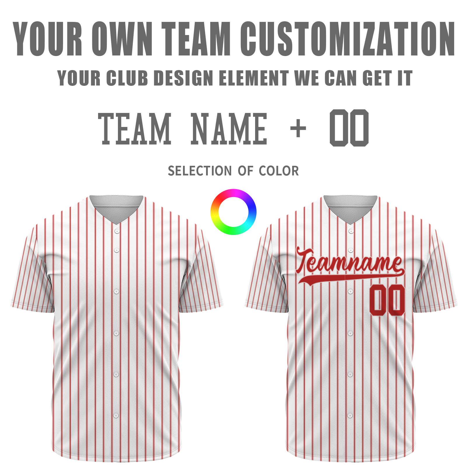 Custom White Red Pinstripe Red-White Authentic Baseball Jersey