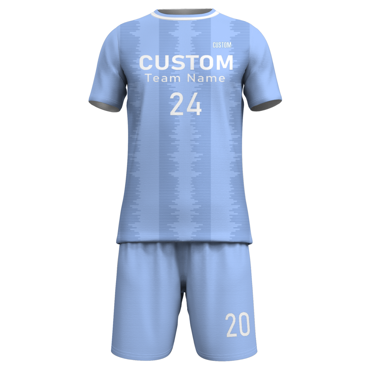 Custom Light Gray White Sublimation Soccer Uniform Jersey