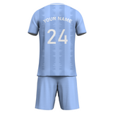 Custom Light Gray White Sublimation Soccer Uniform Jersey