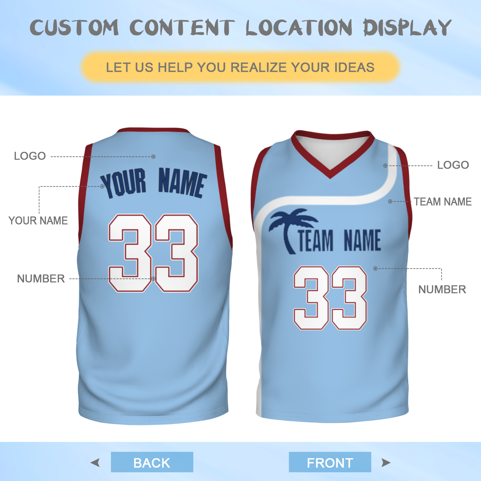 Custom Turquoise White Orange Authentic Coconut Tree Basketball Jersey