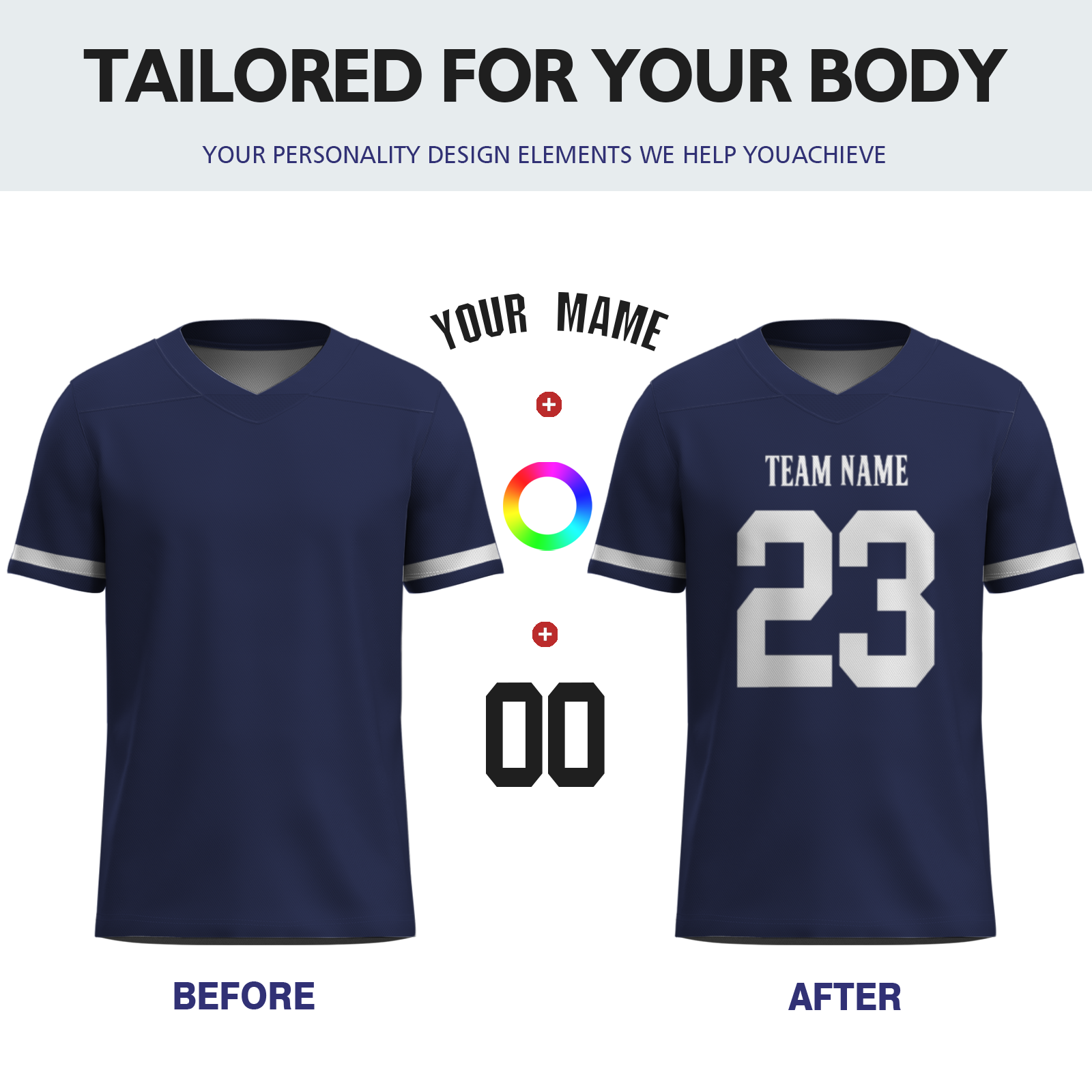 Custom  Dark Gray Blue-White Mesh Authentic Football Jersey