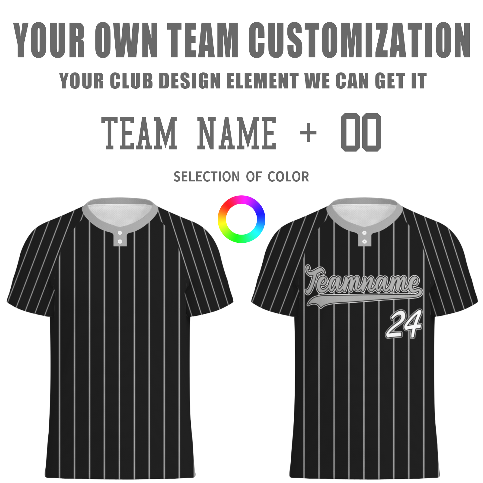 Custom Black Gray Pinstripe Gray-Black Authentic Baseball Jersey