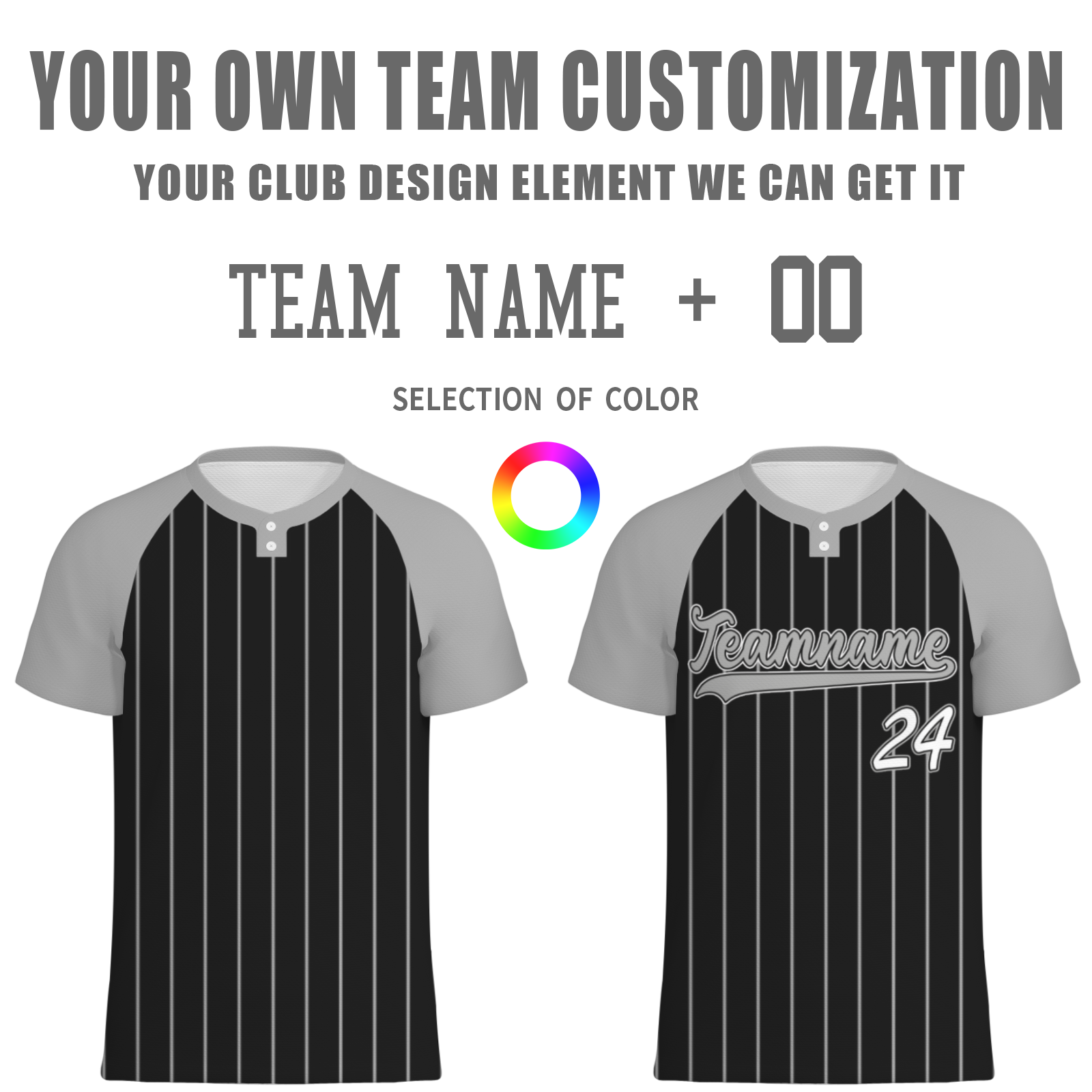 Custom Black Gray Pinstripe Gray-Black Authentic Baseball Jersey