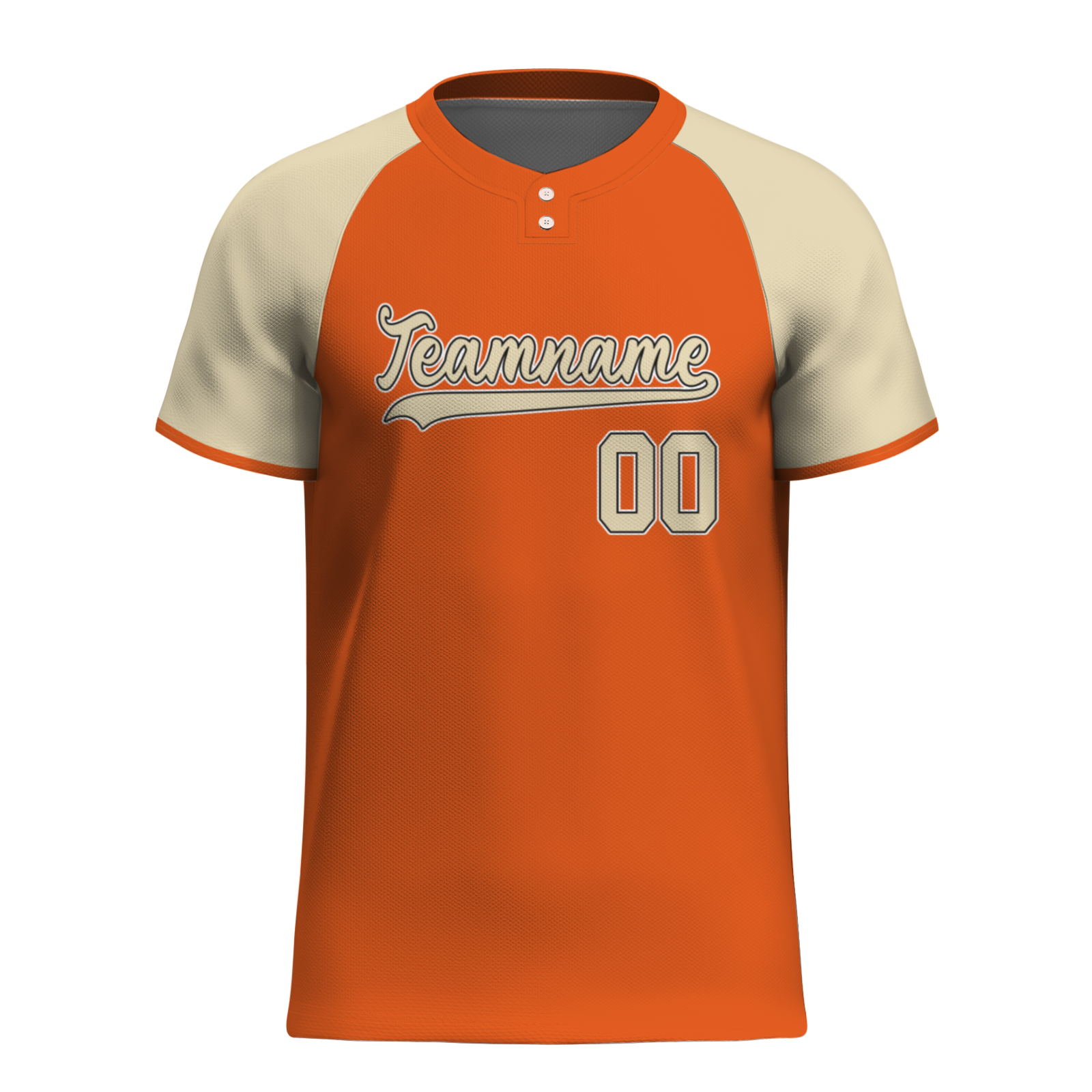 Custom Orange Cream-Coloured Black Authentic Softball Jersey