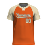 Custom Orange Cream-Coloured Black Authentic Softball Jersey