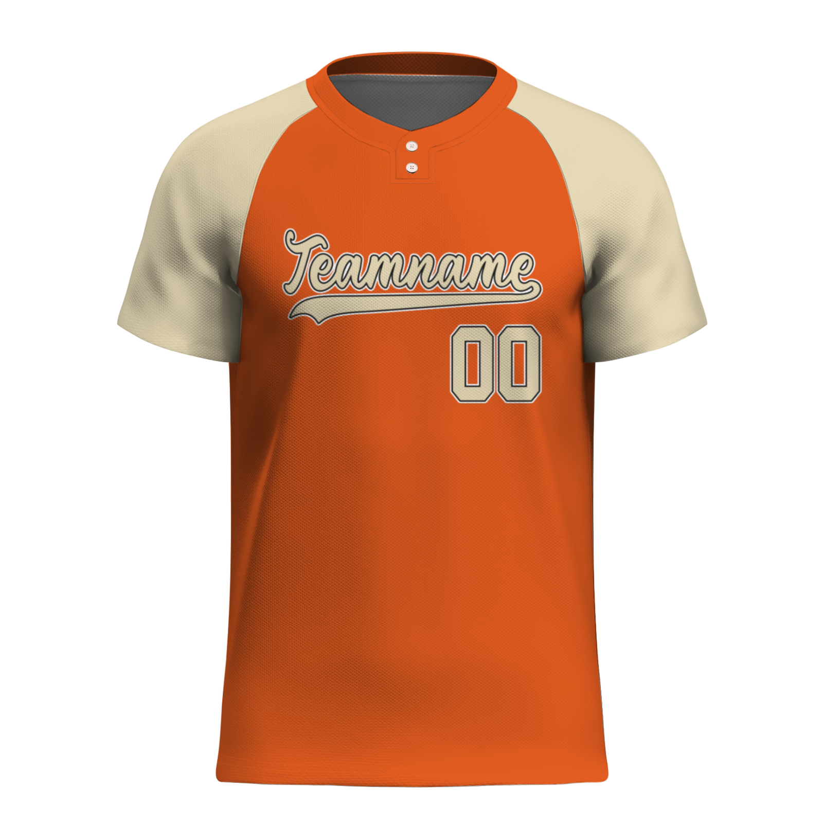 Custom Orange Cream-Coloured Black Authentic Softball Jersey