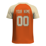 Custom Orange Cream-Coloured Black Authentic Softball Jersey