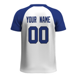 Custom White Dark Blue-Black Authentic Softball Jersey