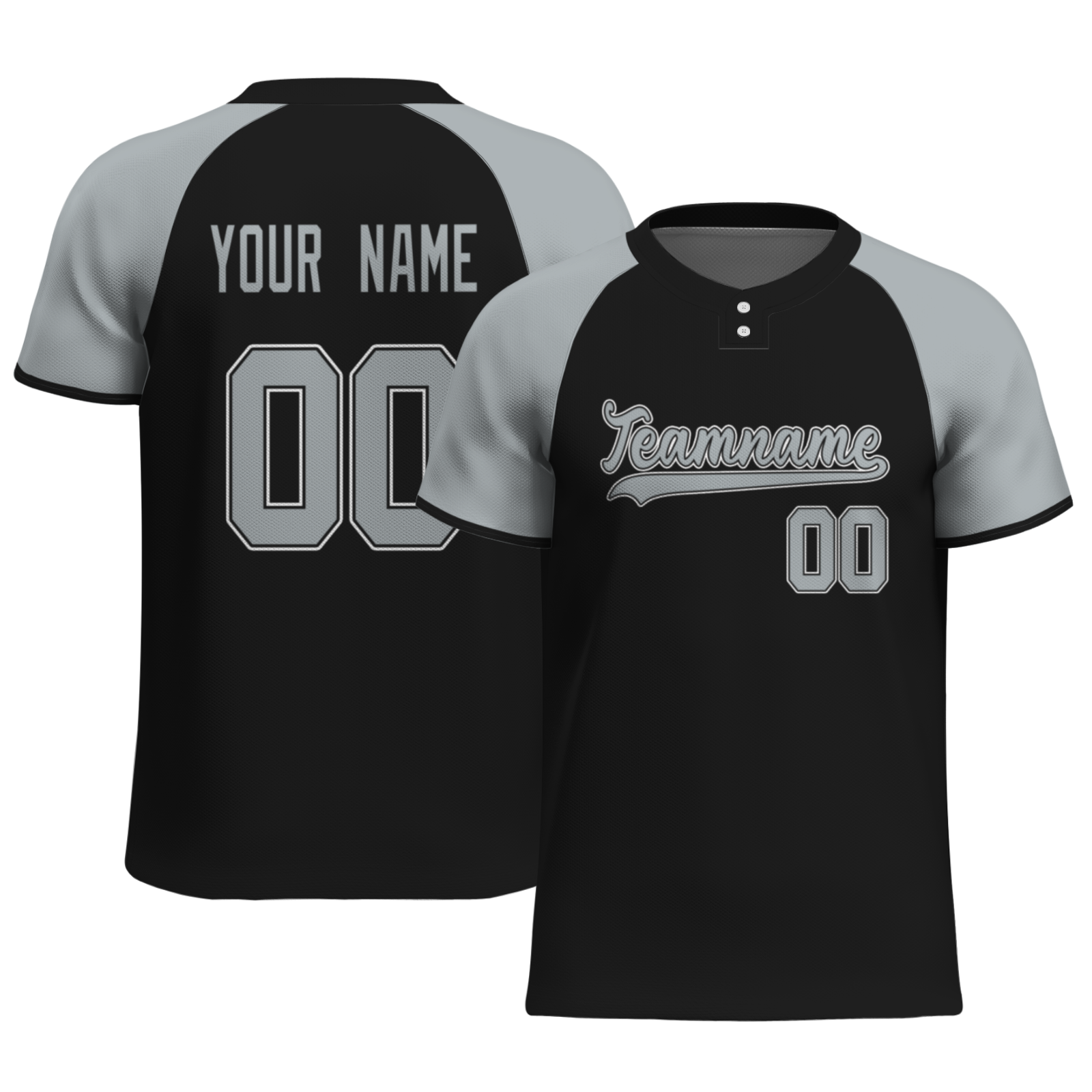 Custom Black Light Gray-Black Authentic Softball Jersey