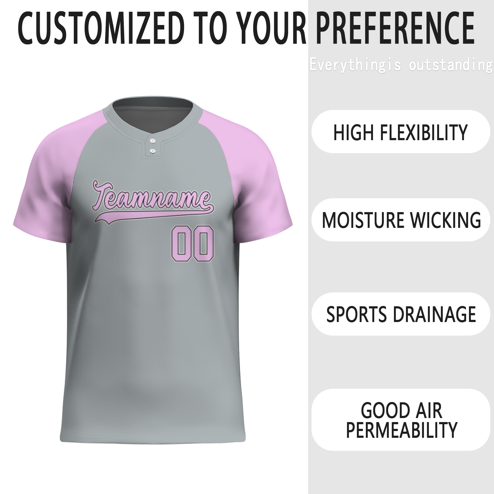 Custom Black Light Gray-Black Authentic Softball Jersey