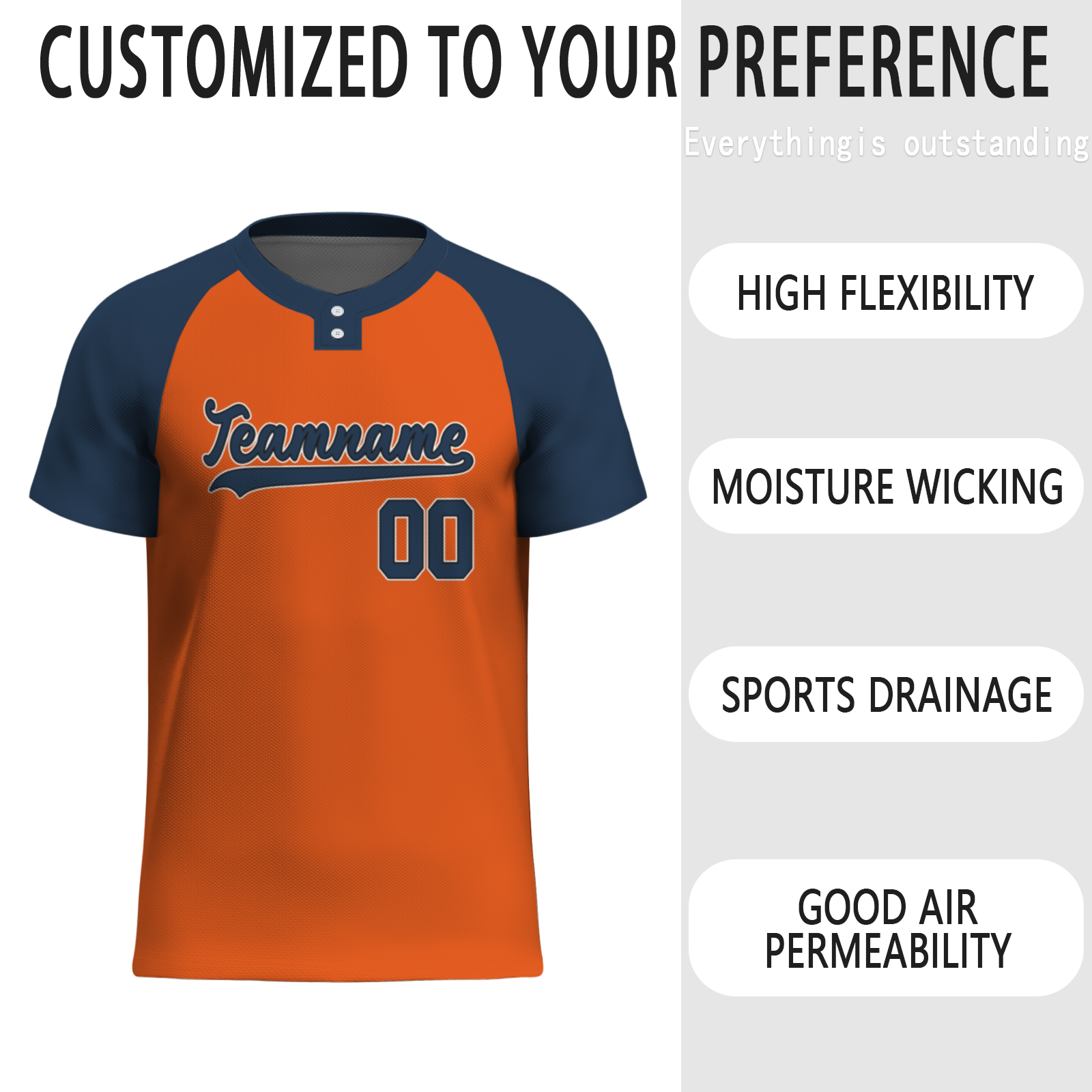 Custom Orange Cream-Coloured Black Authentic Softball Jersey