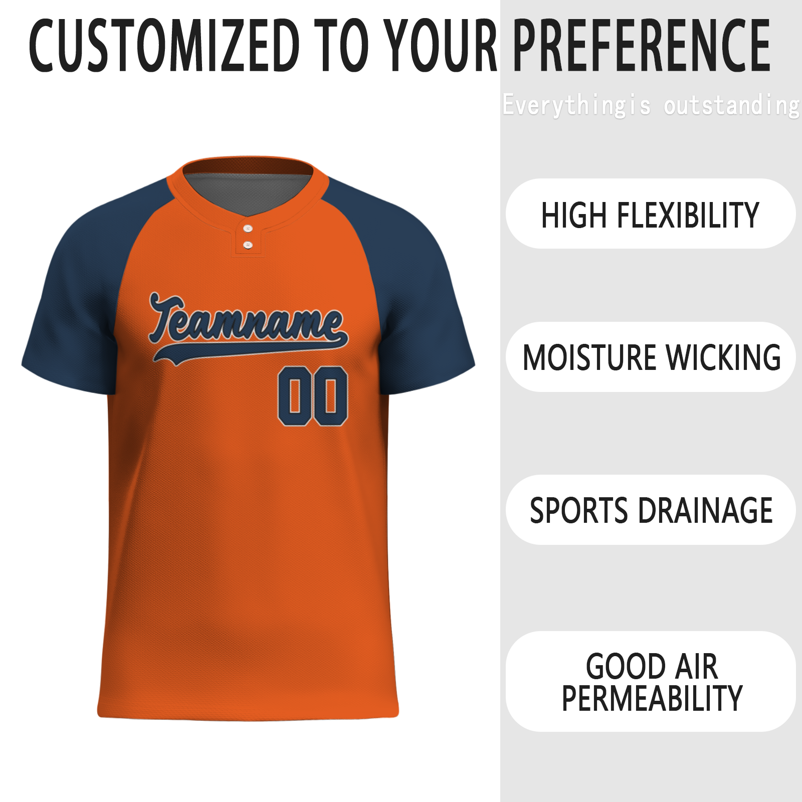 Custom Orange Cream-Coloured Black Authentic Softball Jersey