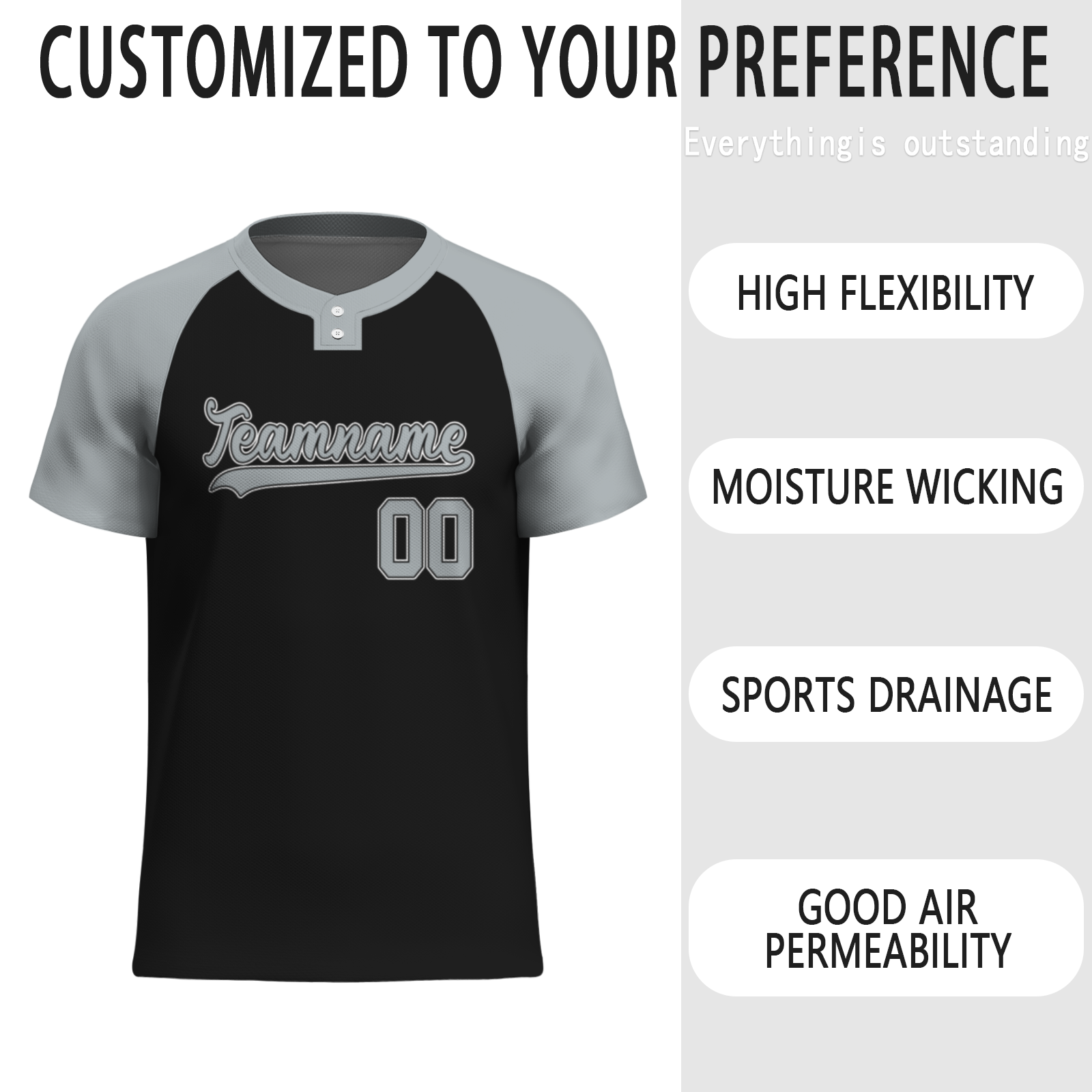 Custom Black Light Gray-Black Authentic Softball Jersey