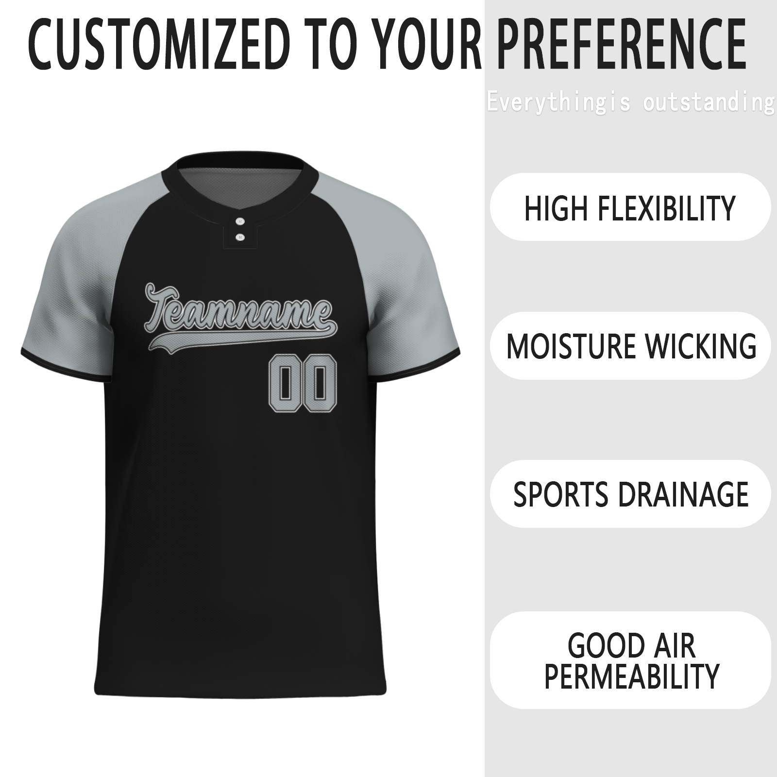 Custom Black Light Gray-Black Authentic Softball Jersey