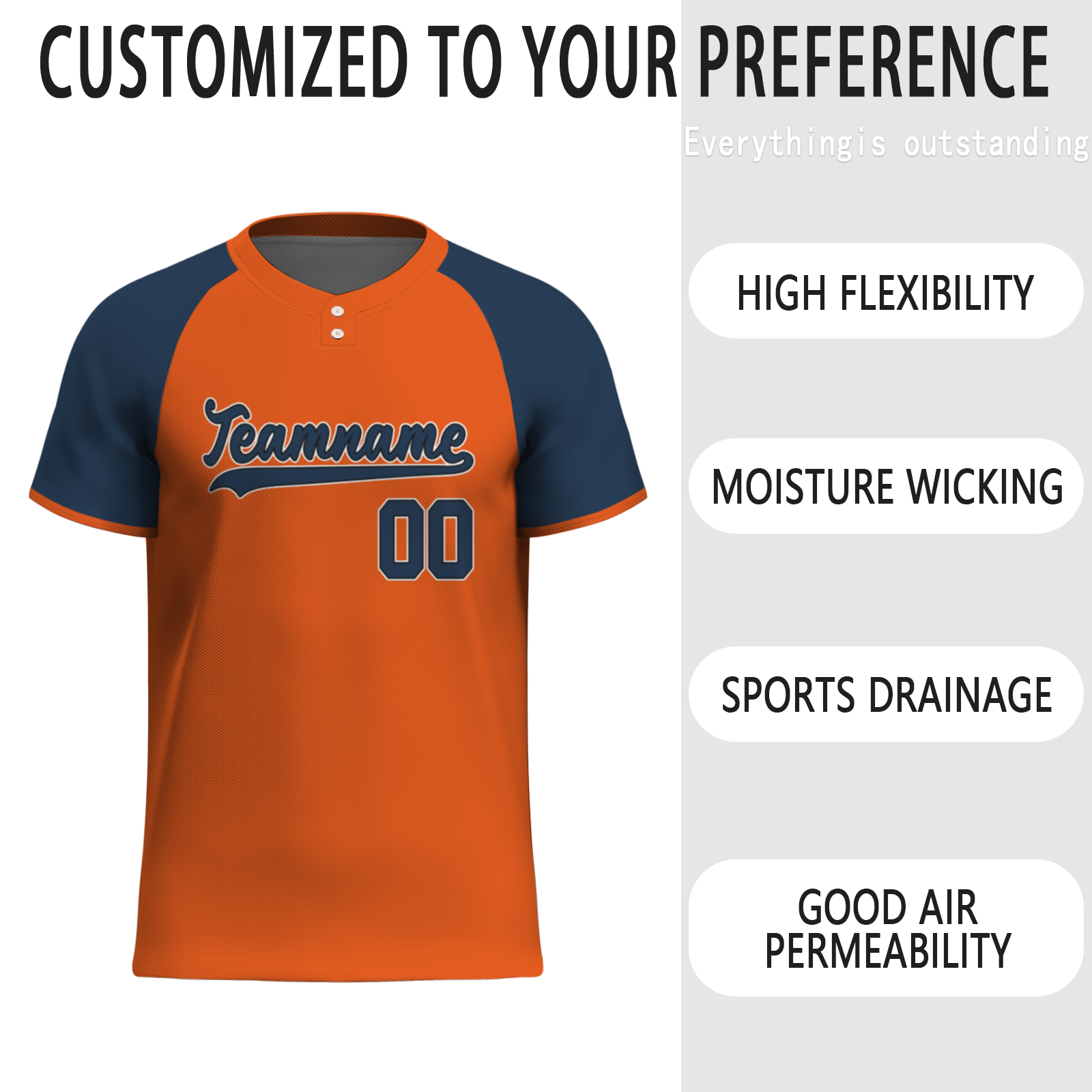 Custom Orange Cream-Coloured Black Authentic Softball Jersey