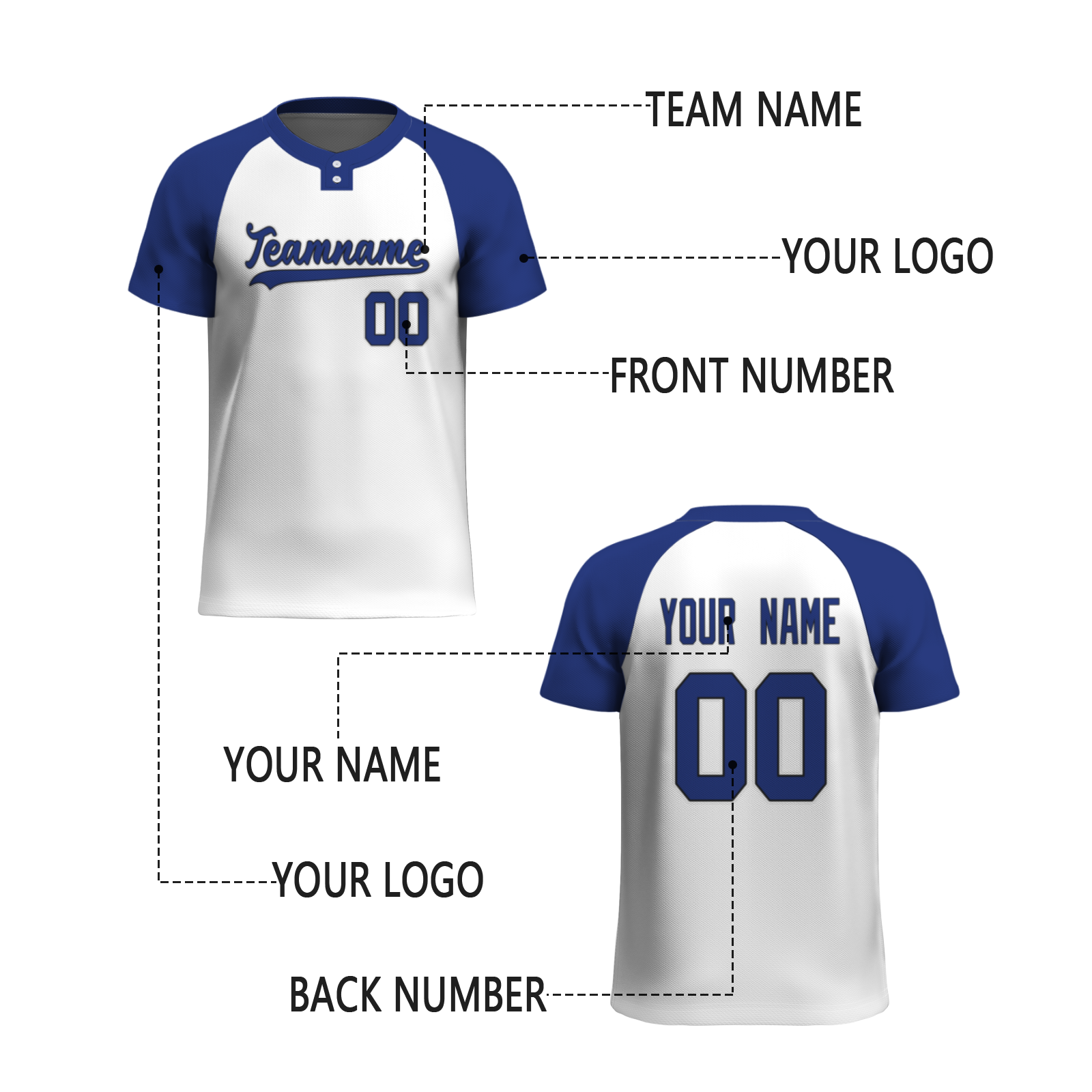 Custom White Dark Blue-Black Authentic Softball Jersey