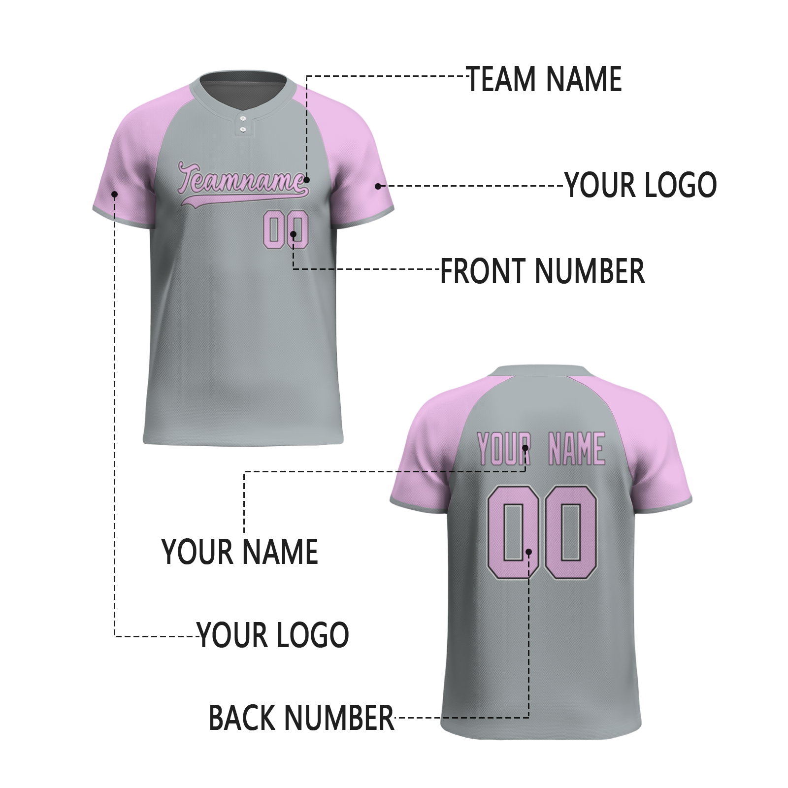 Custom Black Light Gray-Black Authentic Softball Jersey