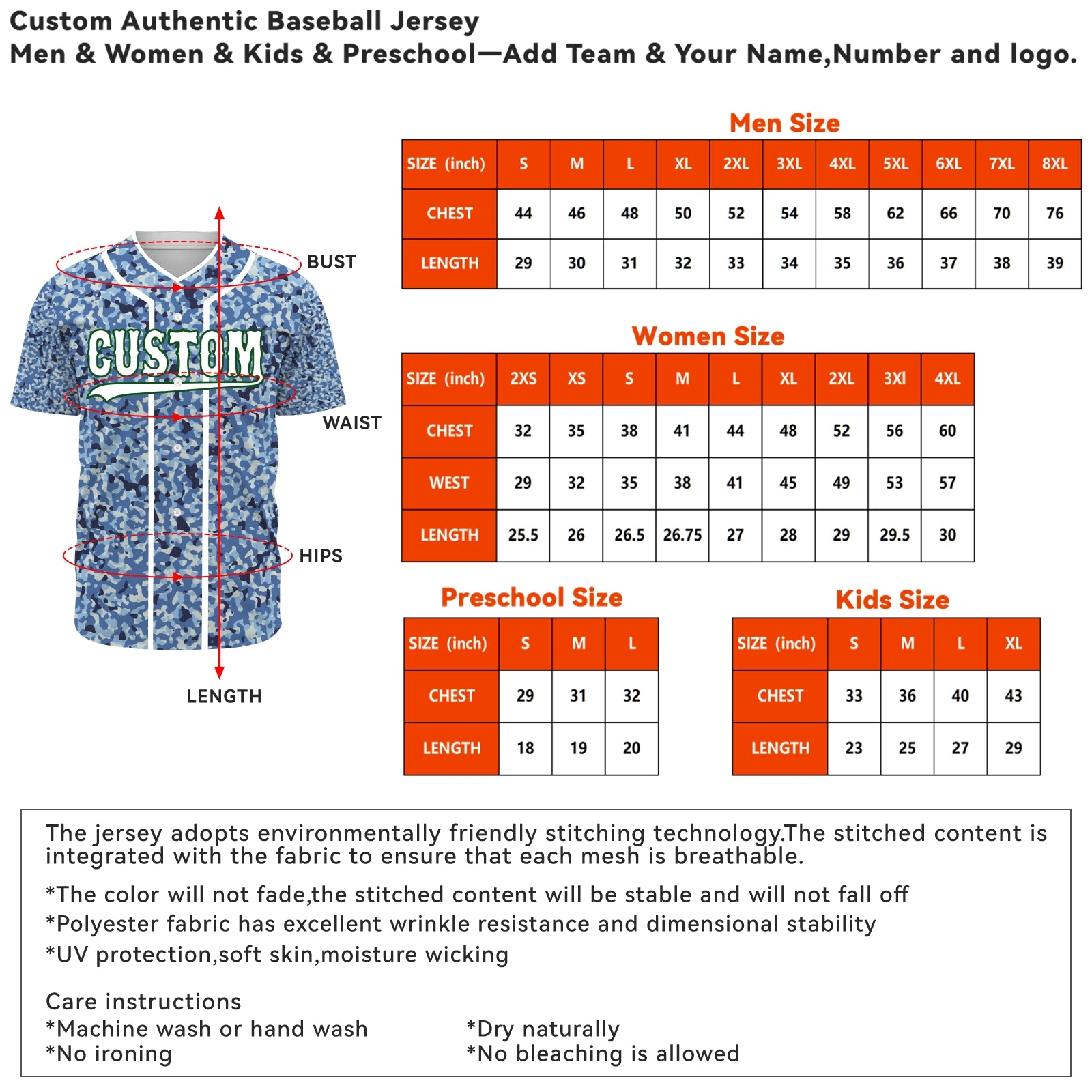 Custom Camouflage Color White-Green Authentic Baseball Jersey