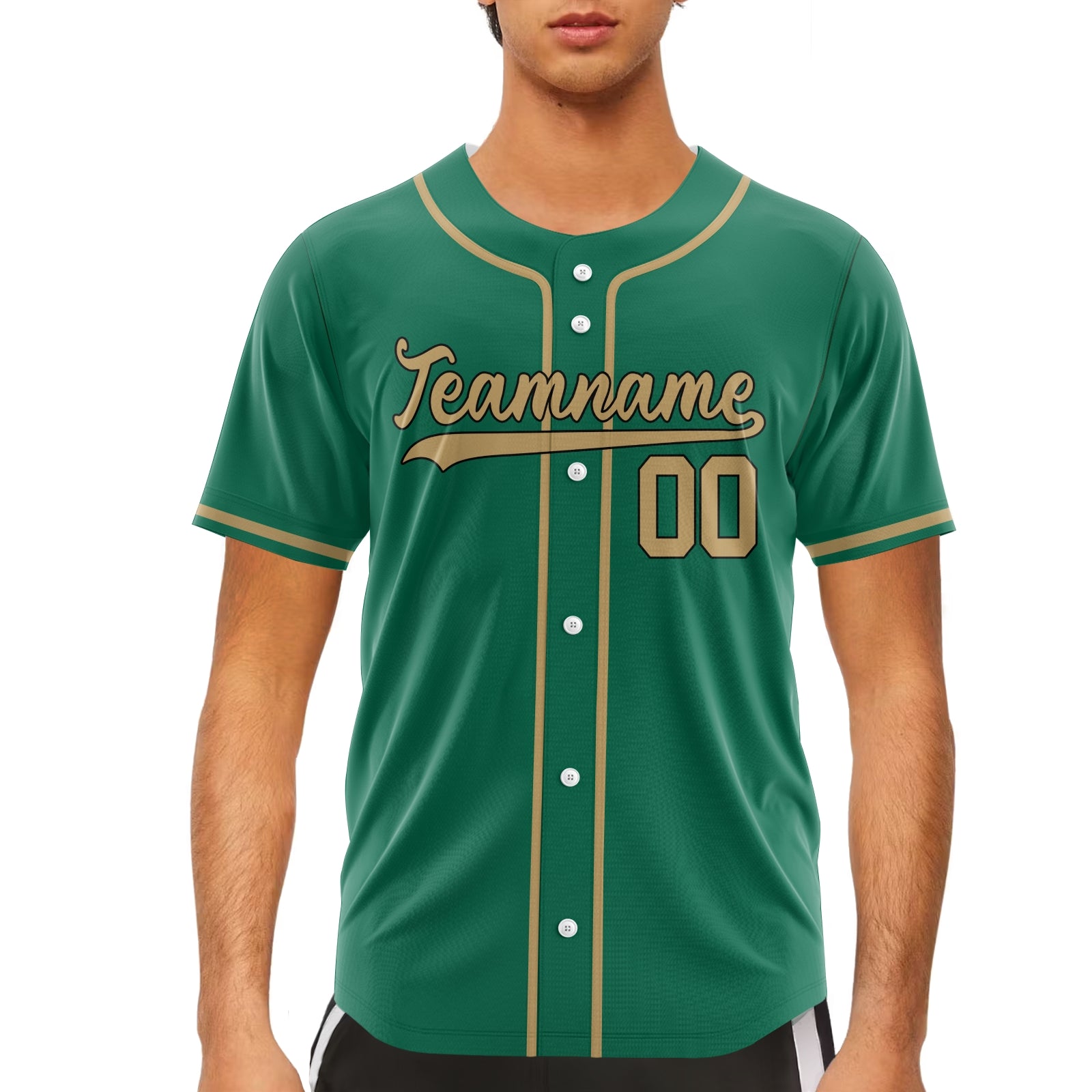 Custom Green Yellow-White Authentic Baseball Jersey