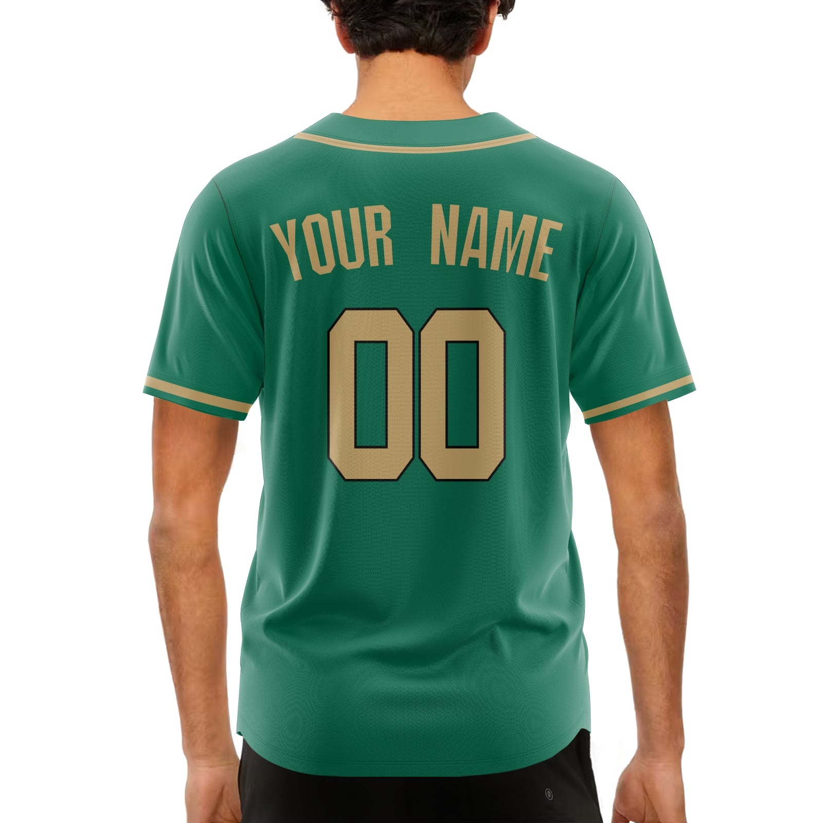 Custom Green Yellow-White Authentic Baseball Jersey